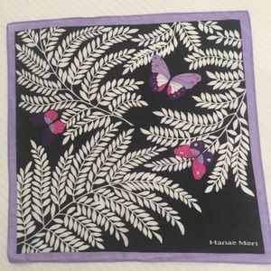 Hanae Mori Cotton Scarf-Handkerchief 16”